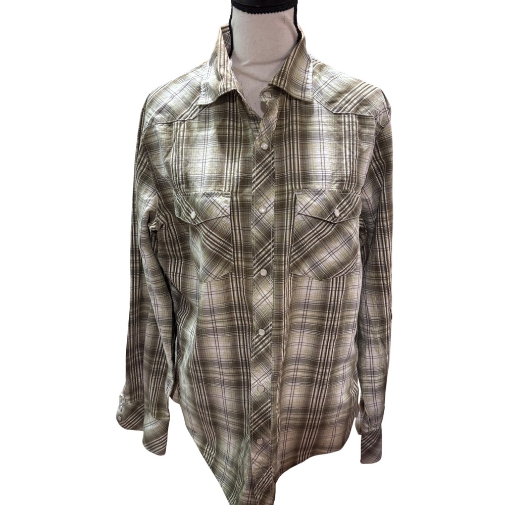 Banana‎ Republic Mens Slim Fit Plaid Long Sleeve Button Down Shirt Size L